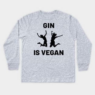 Gin Is Vegan #3 Kids Long Sleeve T-Shirt